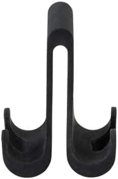 WENKO Doppel-Duschhaken Verna Duo Schwarz für Duschkabinen mit bis 10 mm Wandstärke