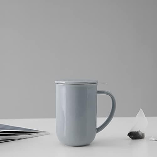 Viva Scandinavia Teetasse Glas Doppelwandig für Thermoglas und Tee-Verfeinerung, mit Edelstahl-Sieb und Bambus-Holz-Deck