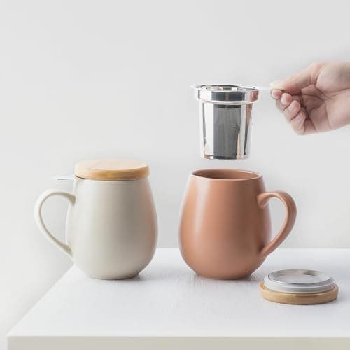 Teetasse mit Sieb XXL - 550 ml - für Tee-Zubereitung bei Bedarf
