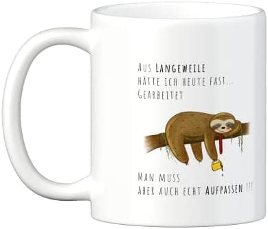 Personalisierte Tasse mit Namen und Motiv – 325ml, Keramik, vers. Farben – Geschenkidee für Männer und Frauen – Jahresta