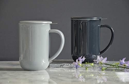 Viva Scandinavia Teetasse Glas Doppelwandig für Thermoglas und Tee-Verfeinerung, mit Edelstahl-Sieb und Bambus-Holz-Deck