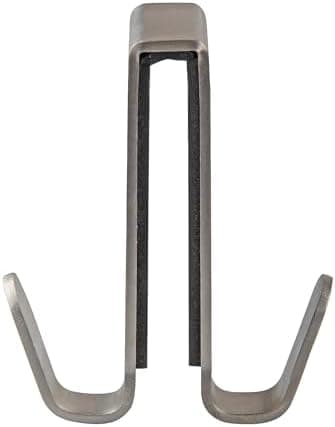 Fackelmann Doppelhaken für Glasduschwand TECNO Silber Handtuchhalter Edelstahl