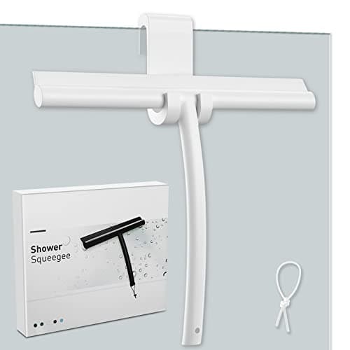 MOSUO Duschabzieher Schwarz - Dusche, Fensterreinigung, Edelstahl-Kern, Silikon, Badezimmer