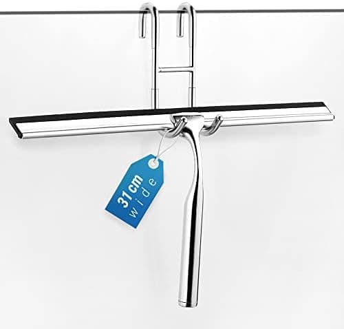ECOOE Silikon Duschabzieher 33cm Schwarz, für Bad und Badezimmer
| ECOOE Silikonduschabzieher ohne Bohrungen, für Glass