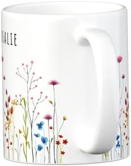 Personalisierte Tasse mit Namen und Motiv – 325ml, Keramik, vers. Farben – Geschenkidee für Männer und Frauen – Jahresta
