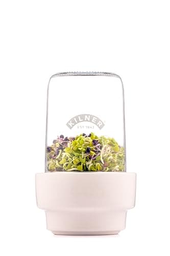 Kilner Sprossenglas Keimglas Set für Brokkolianbeter mit Anleitung und Edelstahlgerüst