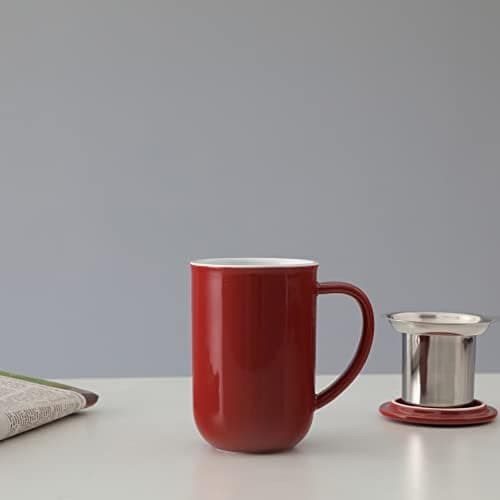 Viva Scandinavia Teetasse Glas Doppelwandig für Thermoglas und Tee-Verfeinerung, mit Edelstahl-Sieb und Bambus-Holz-Deck