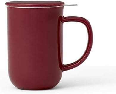 Viva Scandinavia Teetasse Glas Doppelwandig für Thermoglas und Tee-Verfeinerung, mit Edelstahl-Sieb und Bambus-Holz-Deck