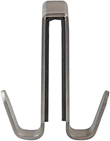 Fackelmann Doppelhaken für Glasduschwand TECNO Silber Handtuchhalter Edelstahl