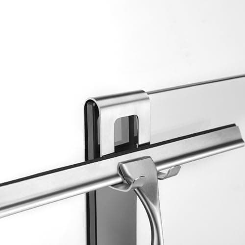 Kegii Duschhaken ohne Bohren - Ideal für Glasstärken von 6-12 mm | Für Handtücher und Duschabzieher | 2er Set Matt Schwa