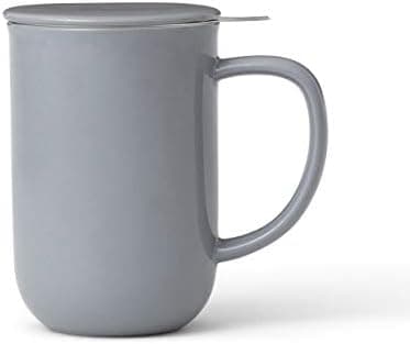 Viva Scandinavia Teetasse Glas Doppelwandig für Thermoglas und Tee-Verfeinerung, mit Edelstahl-Sieb und Bambus-Holz-Deck