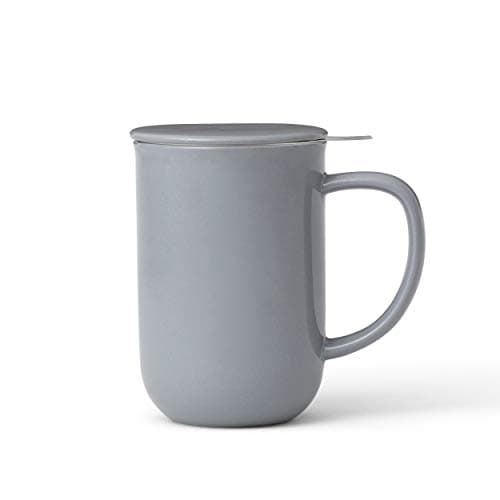 Viva Scandinavia Teetasse Glas Doppelwandig für Thermoglas und Tee-Verfeinerung, mit Edelstahl-Sieb und Bambus-Holz-Deck