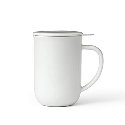 Viva Scandinavia Teetasse Glas Doppelwandig für Thermoglas und Tee-Verfeinerung, mit Edelstahl-Sieb und Bambus-Holz-Deck