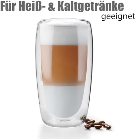 BigDean Doppelwandige Latte Macchiato Gläser 300 ml Geschenkverpackung
| BigDean Teetassen und Kaffeegläser 300 ml dopp