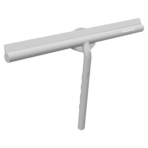 MINISMUS Silikon Duschabzieher – Selbstklebend, Glasabzieher für Duschemöbel, Badewasserabsorber – Magnet-Halterung, Ohn