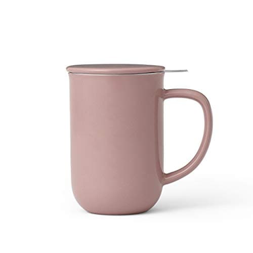 Viva Scandinavia Teetasse Glas Doppelwandig für Thermoglas und Tee-Verfeinerung, mit Edelstahl-Sieb und Bambus-Holz-Deck