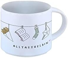 Odernichtoderdoch Tea-Rex Tasse - Keramik Kaffeebecher für Begeisterte - Esszimmer & Büro - Weiße Vase Form, 0,4 L