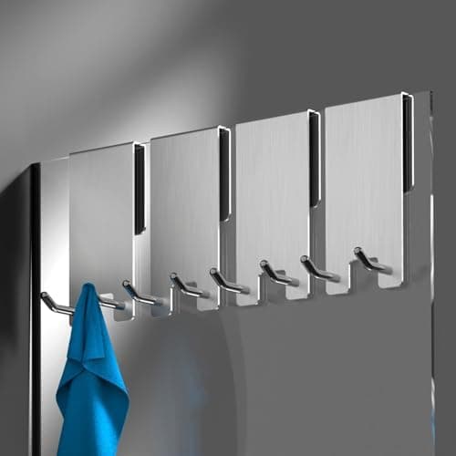Kegii Duschhaken ohne Bohren - Ideal für Glasstärken von 6-12 mm | Für Handtücher und Duschabzieher | 2er Set Matt Schwa