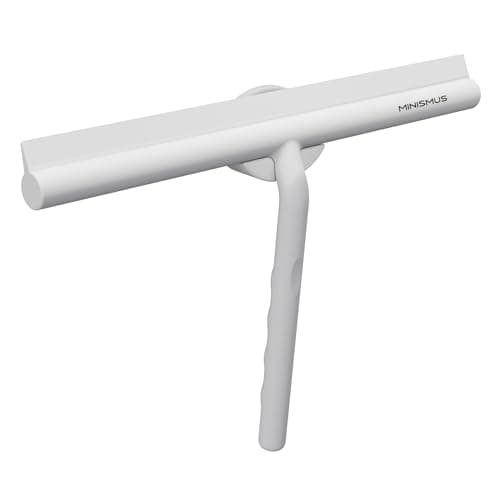 MINISMUS Silikon Duschabzieher – Selbstklebend, Glasabzieher für Duschemöbel, Badewasserabsorber – Magnet-Halterung, Ohn