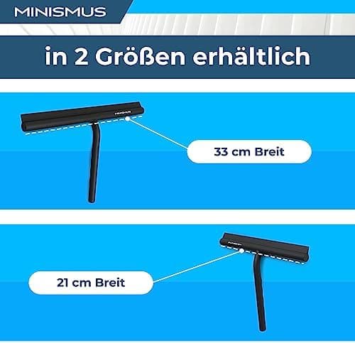 MINISMUS Silikon Duschabzieher – Selbstklebend, Glasabzieher für Duschemöbel, Badewasserabsorber – Magnet-Halterung, Ohn