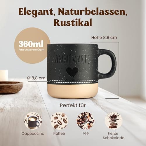 Gravur Tasse mit Namen - Personalisiert - Geschenk für Freundin