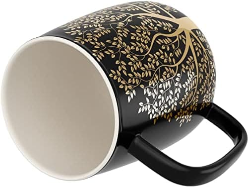 Amapodo XXL Teetasse - Plastikfreie 600ml Porzellantasse mit Deckel und Sieb - Weiß - Perfekt für Tee-Liebhaber - Großes