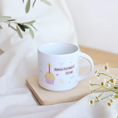 Odernichtoderdoch Tea-Rex Tasse - Keramik Kaffeebecher für Begeisterte - Esszimmer & Büro - Weiße Vase Form, 0,4 L