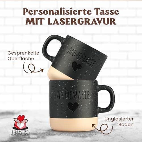 Gravur Tasse mit Namen - Personalisiert - Geschenk für Freundin
