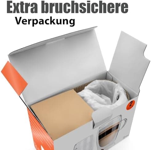 BigDean Doppelwandige Latte Macchiato Gläser 300 ml Geschenkverpackung
| BigDean Teetassen und Kaffeegläser 300 ml dopp