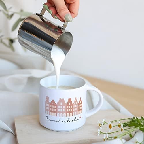 Odernichtoderdoch Tea-Rex Tasse - Keramik Kaffeebecher für Begeisterte - Esszimmer & Büro - Weiße Vase Form, 0,4 L