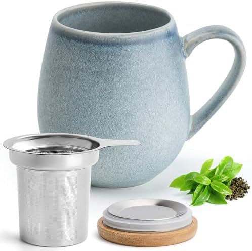 Teetasse mit Sieb XXL - 550 ml - für Tee-Zubereitung bei Bedarf