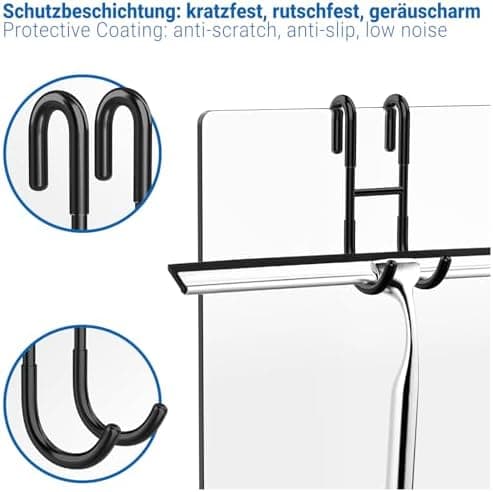 Ecooe Duschhaken Ohne Bohren Handtuchhalter Glasduschwand 2er Set