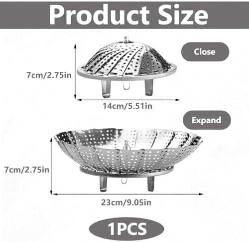 Düsteinsatz Edelstahl Topf Gareinsatz Einstellbar 14cm-23cm Gemüse Fisch Meeresfrüchte Kochen