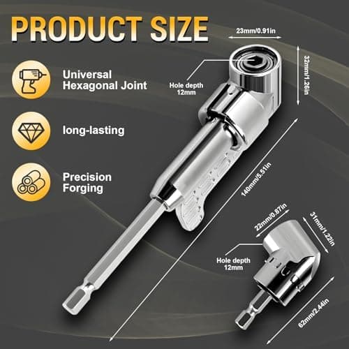 2025 Neu Corner Tool Screw 1/4-Zoll Sechskantschaft Winkelbohrer für Bauarbeiter und Garage (Kurz)  
2025 Neu 105° Winke