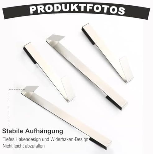 KASURE Heavy Duty Duschhaken Silber für Duschwände und Badezimmer-Glastüren