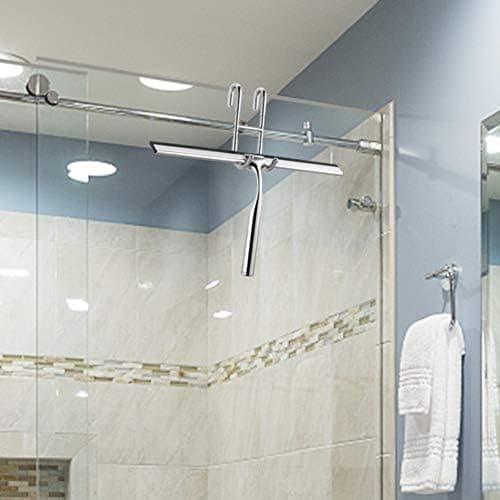 ECOOE Silikon Duschabzieher 33cm Schwarz, für Bad und Badezimmer
| ECOOE Silikonduschabzieher ohne Bohrungen, für Glass