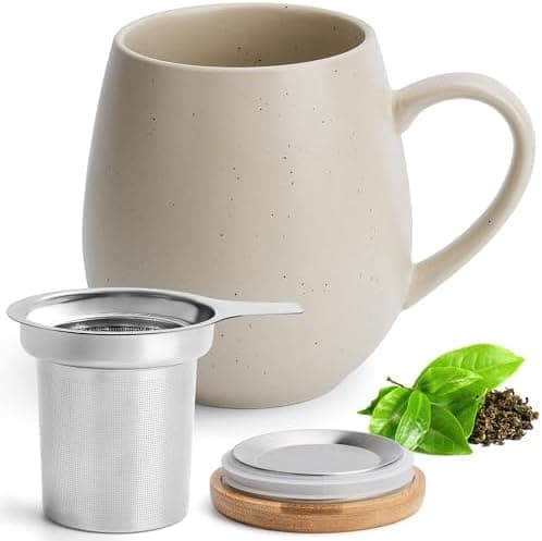 Teetasse mit Sieb XXL - 550 ml - für Tee-Zubereitung bei Bedarf