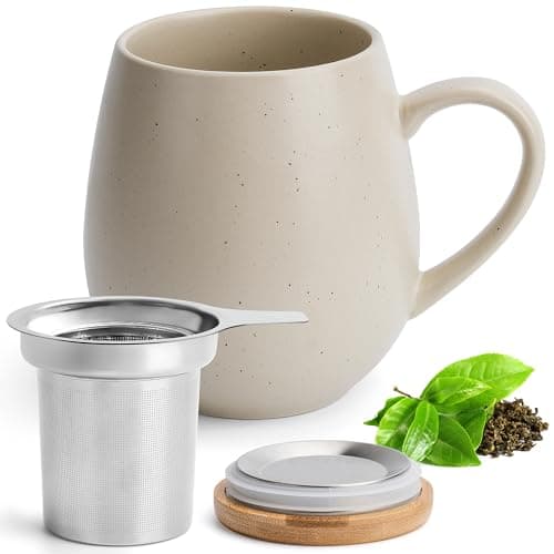 Teetasse mit Sieb XXL - 550 ml - für Tee-Zubereitung bei Bedarf