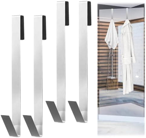 KASURE Heavy Duty Duschhaken Silber für Duschwände und Badezimmer-Glastüren
