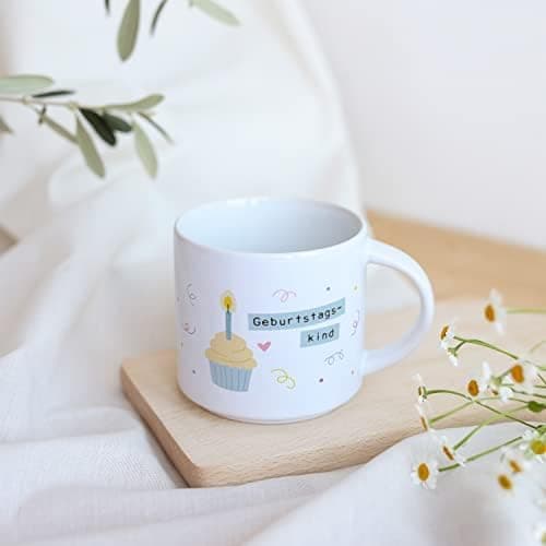 Odernichtoderdoch Tea-Rex Tasse - Keramik Kaffeebecher für Begeisterte - Esszimmer & Büro - Weiße Vase Form, 0,4 L