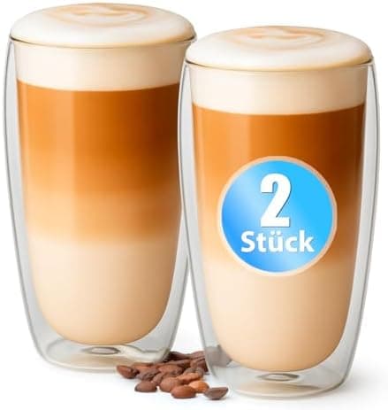 BigDean Doppelwandige Latte Macchiato Gläser 300 ml Geschenkverpackung
| BigDean Teetassen und Kaffeegläser 300 ml dopp