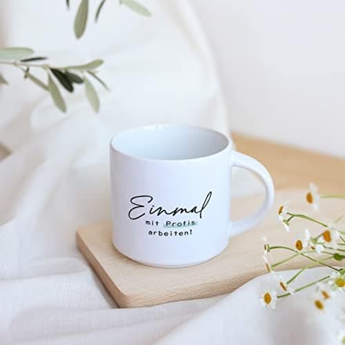 Odernichtoderdoch Tea-Rex Tasse - Keramik Kaffeebecher für Begeisterte - Esszimmer & Büro - Weiße Vase Form, 0,4 L