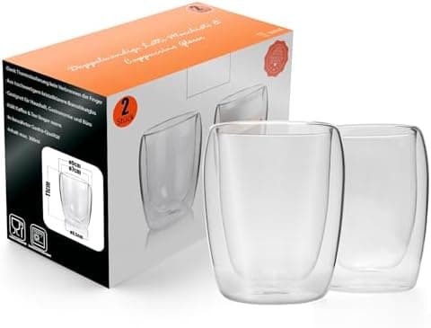 BigDean Doppelwandige Latte Macchiato Gläser 300 ml Geschenkverpackung
| BigDean Teetassen und Kaffeegläser 300 ml dopp