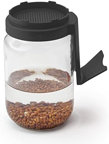Sprossenglas Set FLORTUS 720ml frische Keimsprossen Anzucht - Sprossen Anzuchtset mit Siebdeckel & Ständer für leckere M