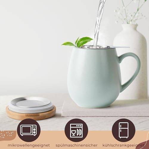 Teetasse mit Sieb XXL - 550 ml - für Tee-Zubereitung bei Bedarf
