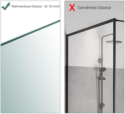 Kegii Duschhaken ohne Bohren - Ideal für Glasstärken von 6-12 mm | Für Handtücher und Duschabzieher | 2er Set Matt Schwa