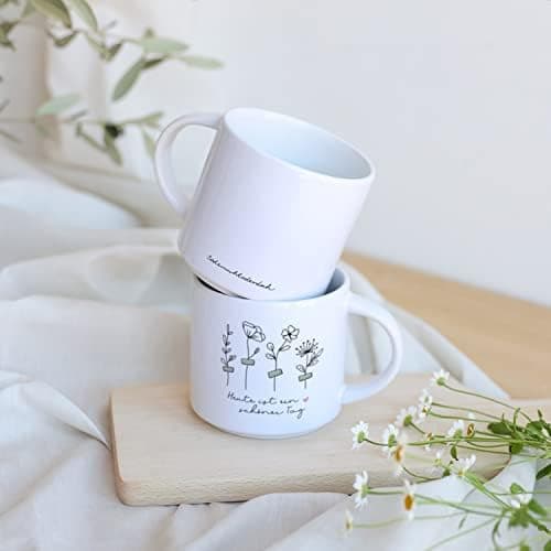 Odernichtoderdoch Tea-Rex Tasse - Keramik Kaffeebecher für Begeisterte - Esszimmer & Büro - Weiße Vase Form, 0,4 L