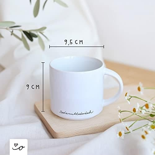 Odernichtoderdoch Tea-Rex Tasse - Keramik Kaffeebecher für Begeisterte - Esszimmer & Büro - Weiße Vase Form, 0,4 L