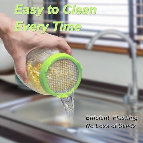 Sprossen Keimglas Set Edelstahl Filtergitter Ständer Microgreens Zucht