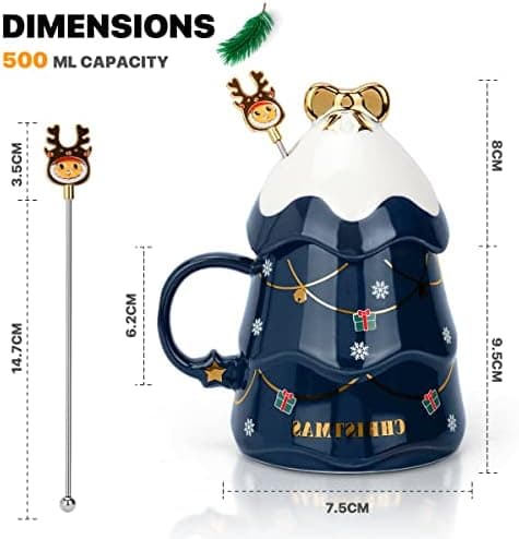Keramik Kaffeebecher Set - Bestes Geschenk für Eltern, Freunde und Weihnachten